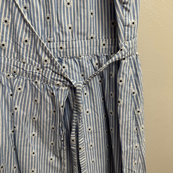 5/$20 LOFT Blue and White Striped wrap Dress - Picture 5 of 8